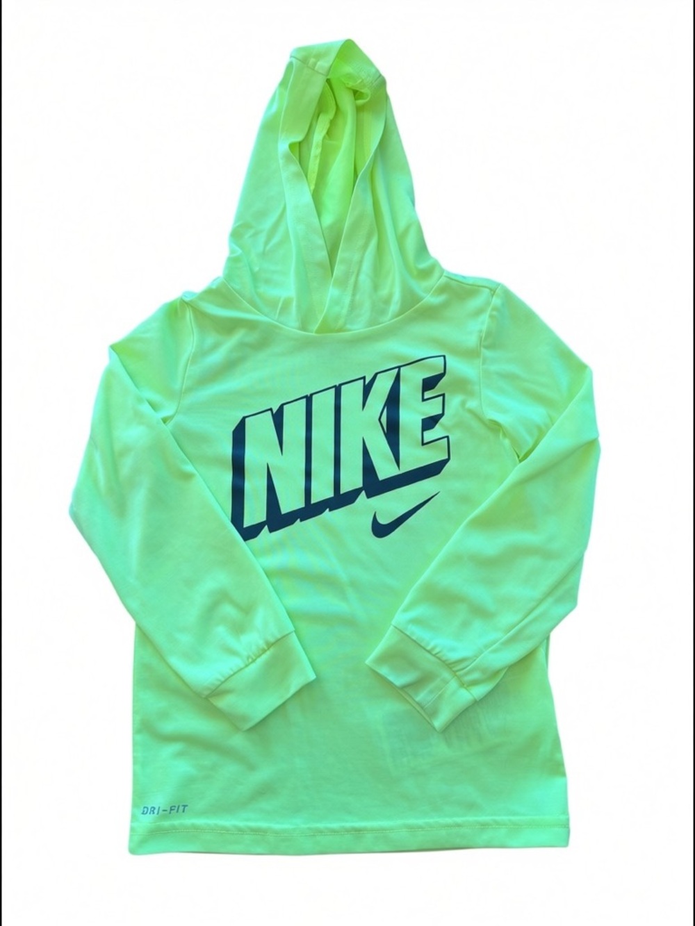 Nike Dri Fit Hoodie Toddler 4T Neon Green/Yellow Athletic Sweatshirt